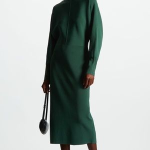COS Green fitted midi dress